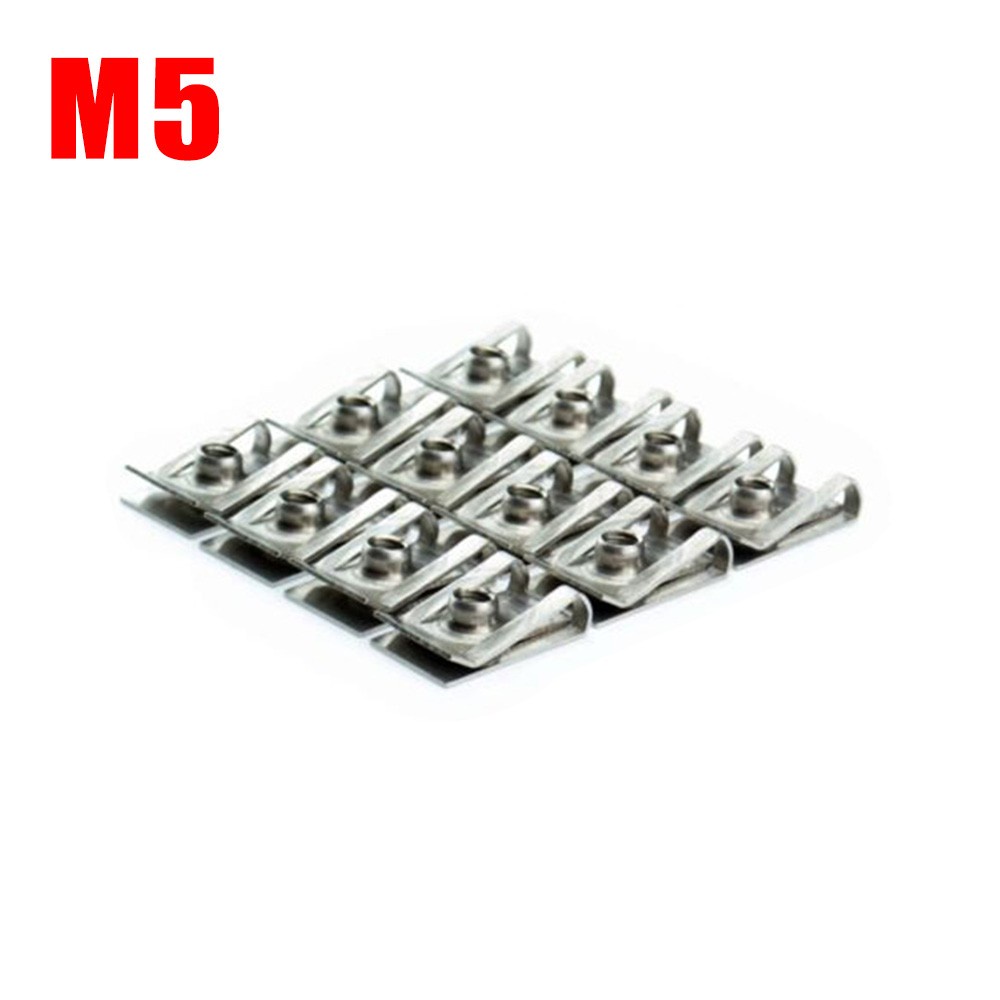 50x Clip U Spring Nuts M5/M6 Clips Fairing Panel Speed Chimney Stainless-Steel 
