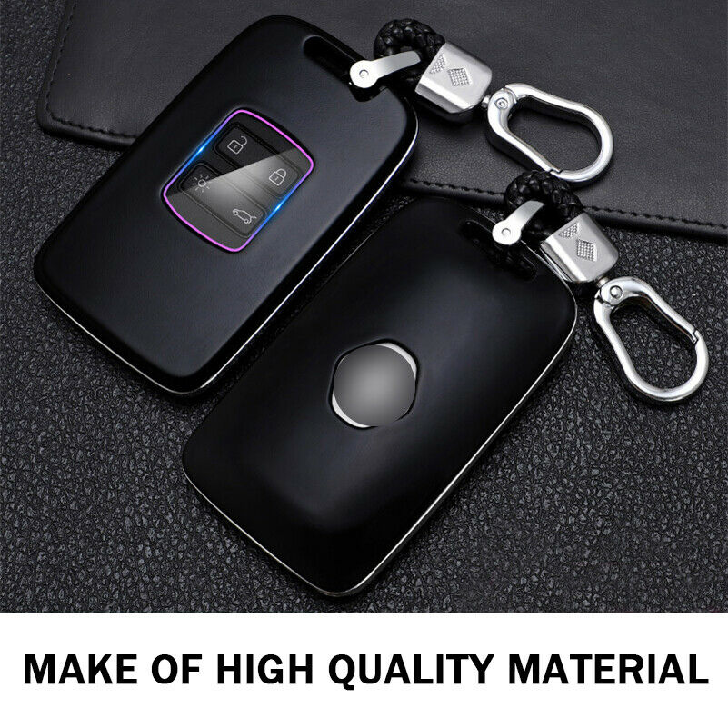 Carbon Fiber ABS Car Key Fob Case Cover Keychain for Renault Captur Clio Megane Koleos Kadjar Key Holder
