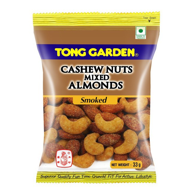 Tong Garden Smoked Cashew Nuts Mixed Almonds 33g Shopee Singapore