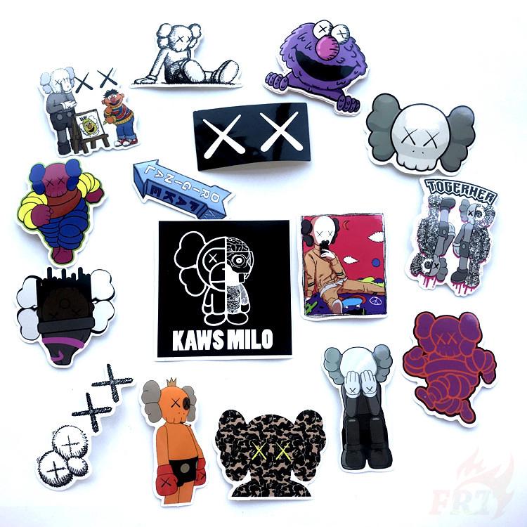 64Pcs/Set Kaws Stickers Cool Kaws Waterproof Mixed JDM Doodle Stickers