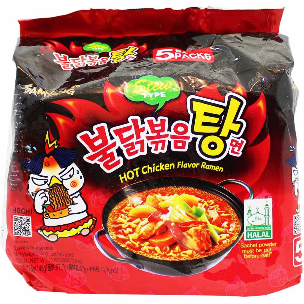 Halal Samyang Hot Chicken Stew Type Flavor Ramen 725g 145g X 5 Shopee Singapore