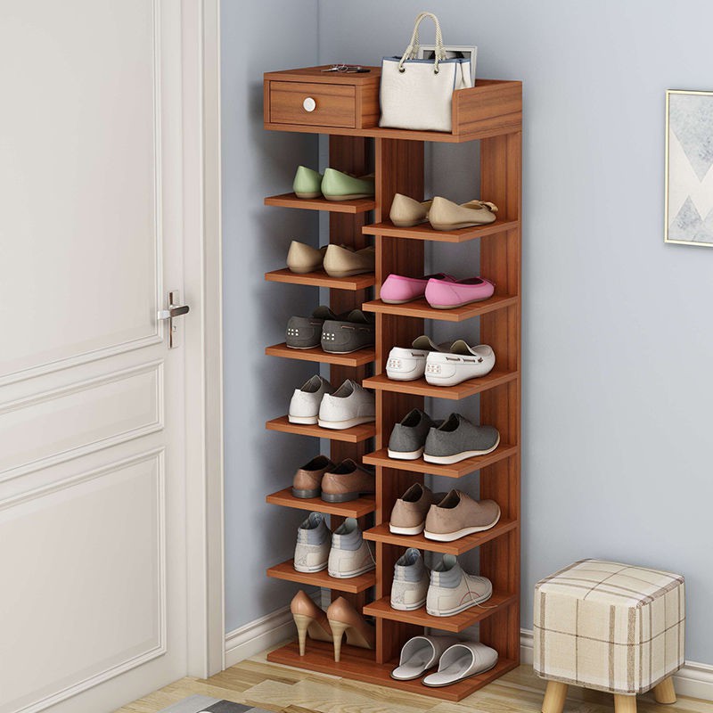 Family Essential Shoe Cabinet Simple Shoe Rack Economic Storage Cabinet Imitation Solid Wood Shoe Rack Shoe Cabinet Boot Shoe Rack Dustproof Shoe Rack Door Shoe Rack Shopee Singapore