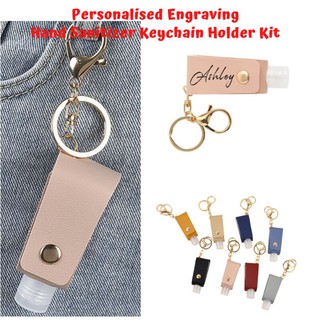 Image of Personalised Engraving Hand Sanitizer Keychain Holder Kit. FREE Gift Card While Stock Last