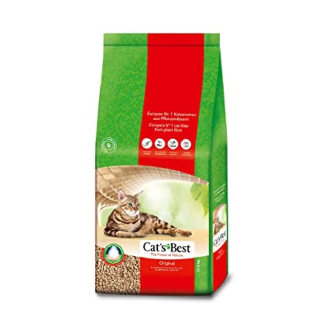 Shop Malaysia Cat S Best Oko Plus Cat Litter Organic Pine Wood Cat Litter 40l 17 2kg Shopee Singapore