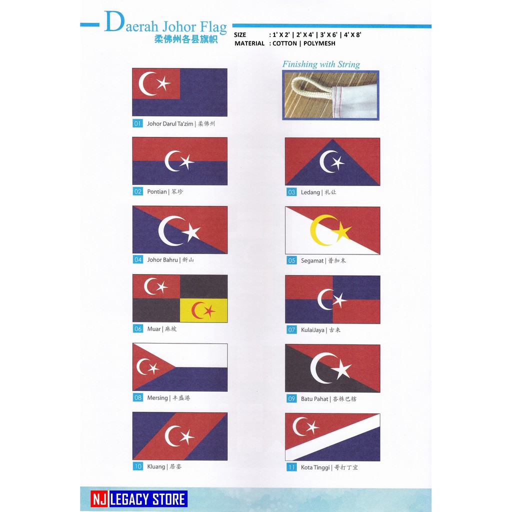 Bendera Daerah Johor Bahru - englshgras
