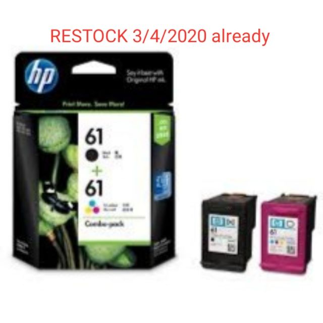 HP 61 Combo Pack Black/TriColor Original Ink Cartridges (CR311AA) Shopee Singapore