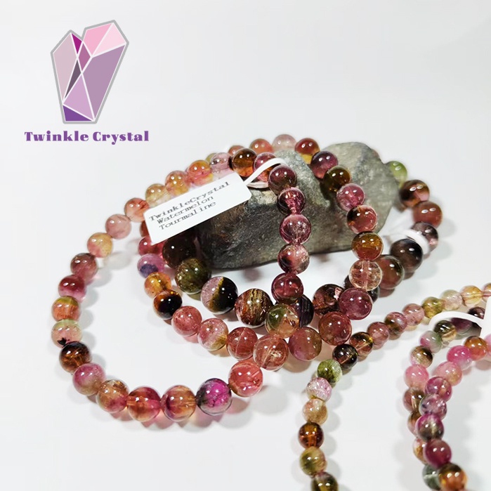 Wening Multilayer Watermelon Strawberry Crystal Bracelet Red Green Black Agate 108 Buddhism Hidden Silver Thanksgiving Gifts for Women Bracelet Necklace