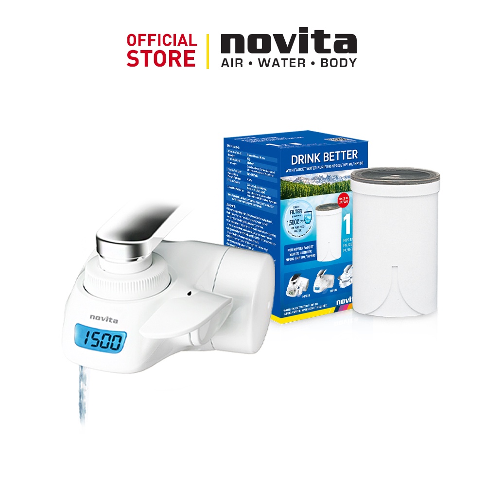 Bundle Deal novita Faucet Water Purifier NP190 & Filter Pack MADE IN