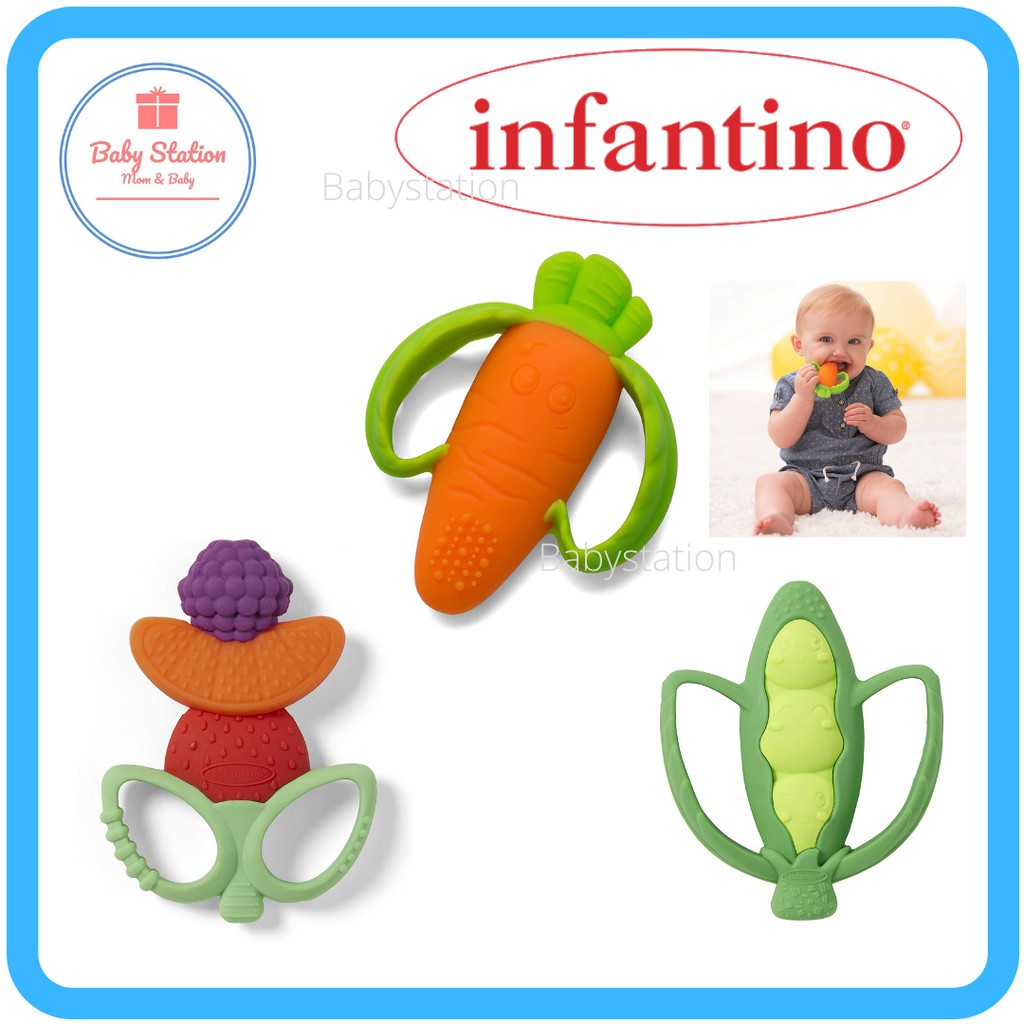 infantino good bites textured carrot teether