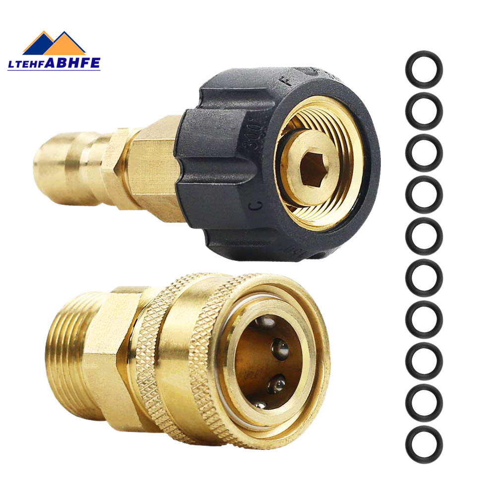 Pressure Washer Adapter Set, Quick Connector, M22 14mm Swivel To M22