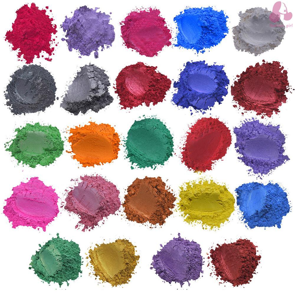 【fagi】Pigment Mica Powder Set for DIY Mud Bath Soap Dyes for Candle Resin Making Color Pearl ...