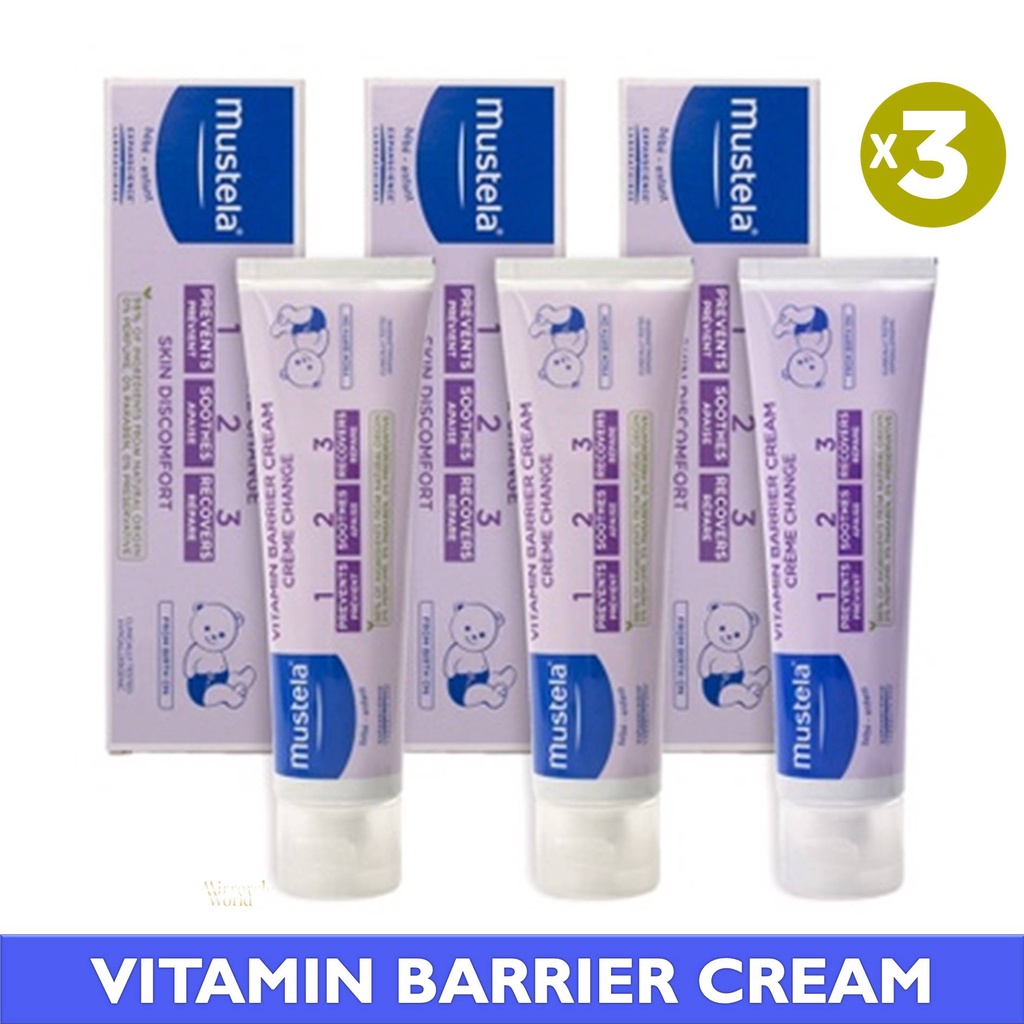 Mustela Diaper Cream (Bundle of 3). Soothe & eliminate diaper rashes ...