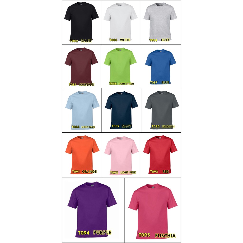 Image of Gildan Cotton Unisex Plain T-Shirt ROUND NECK red t shirt / #1 COTTON T SHIRT #2
