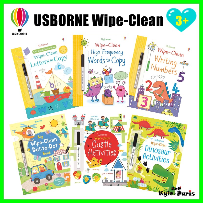 Usborne Wipe Clean Books Shopee Singapore