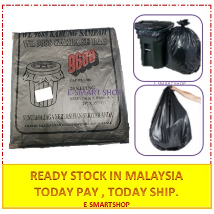 large red garbage bags