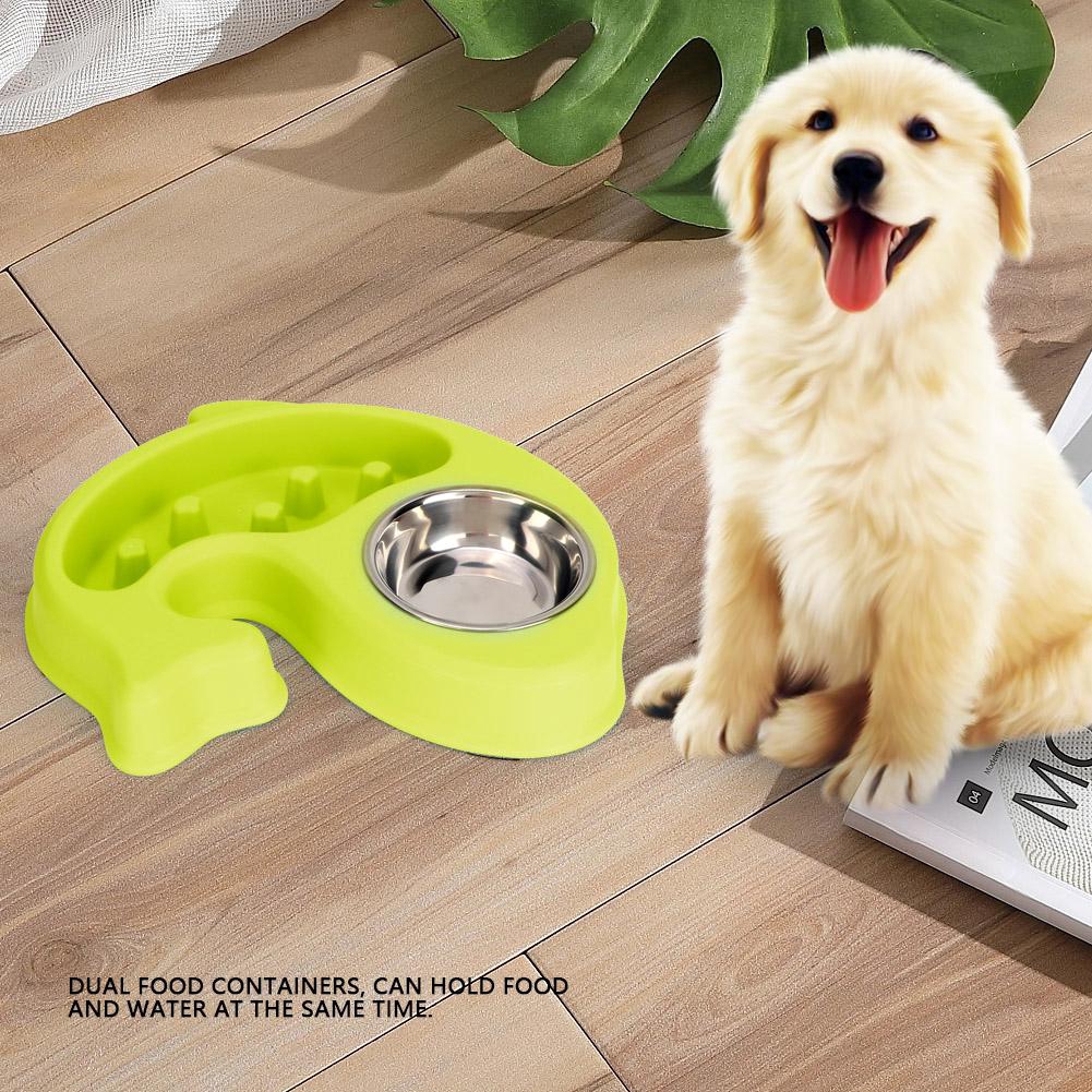 Stainless Pet Feeder Fish Shape Water Food Bowl Dogs Cats Shopee