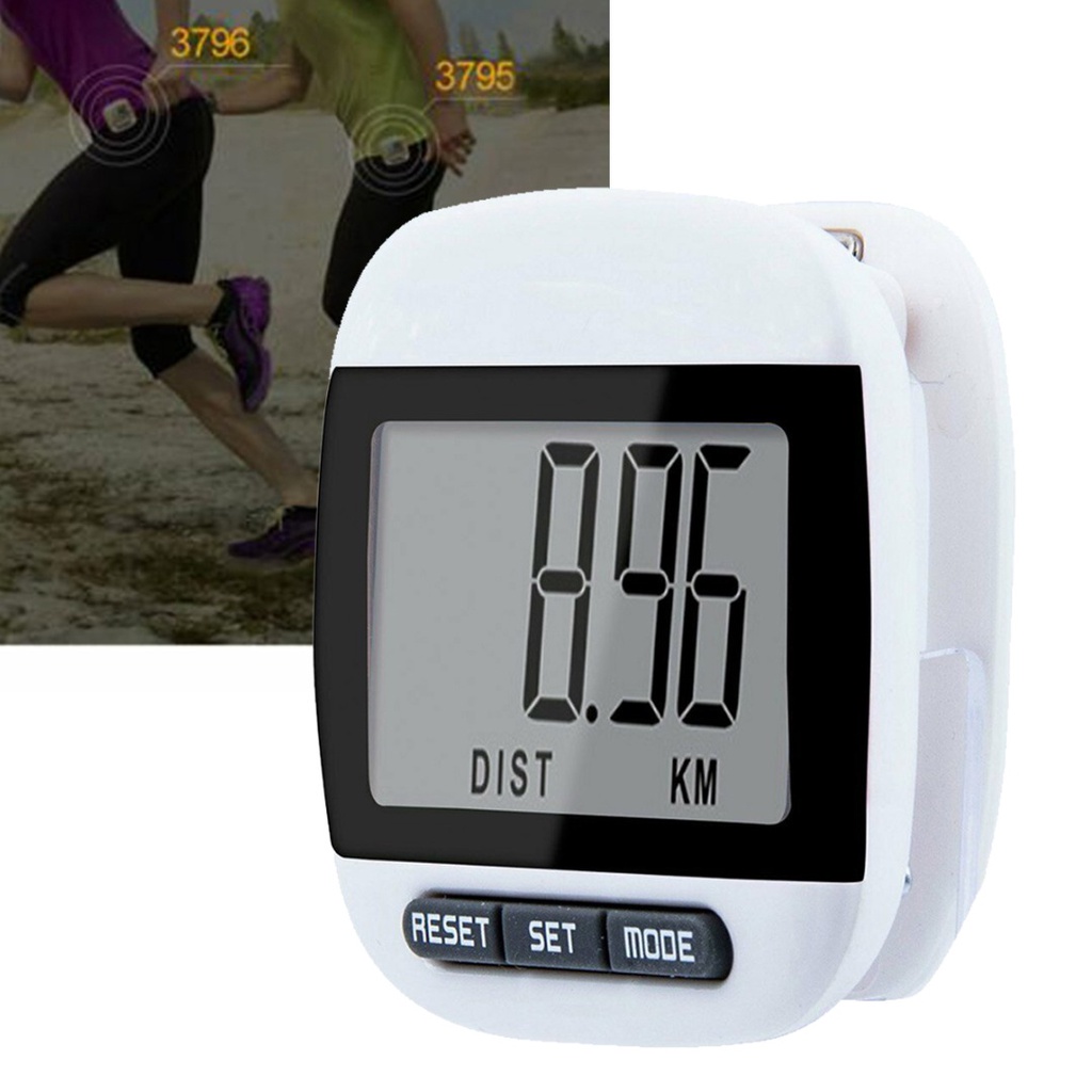 Large LCD Waterproof Step Pedometer Sport Calorie Counter Walking Distance ^& 