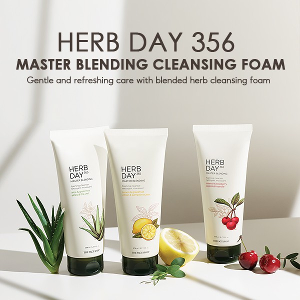 the face shop herb day 365 cleansing foam