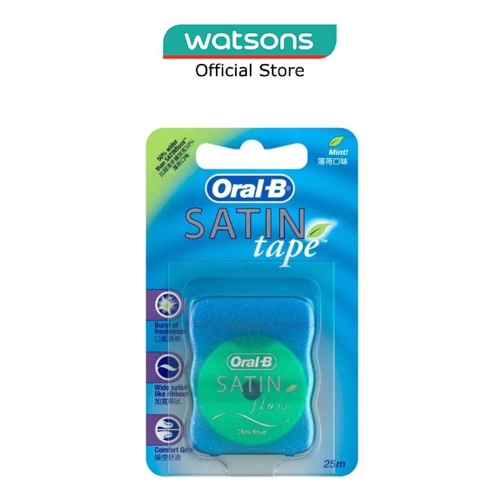 ORAL B Satin Tape Mint Dental Floss 25M | Shopee Singapore