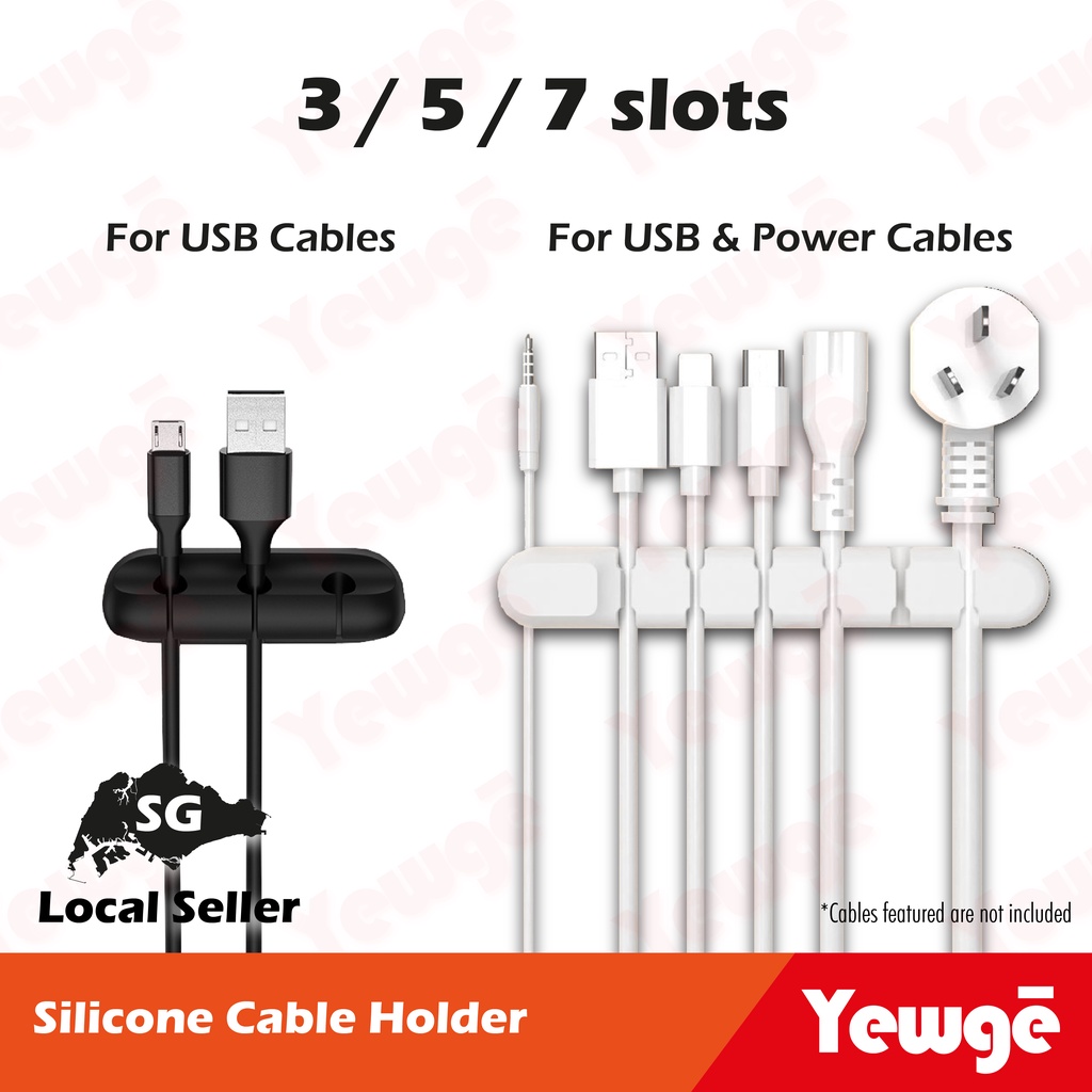 Silicone Cable Holder and Organiser for Desktop & In Car Cable Management Shopee Singapore