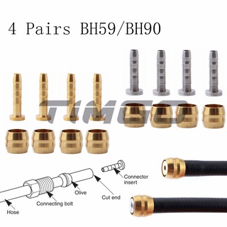 Olive & Insert Connector Fit For Shimano BH90 BH59 MTB Disc Brake Hose 4 Pair 