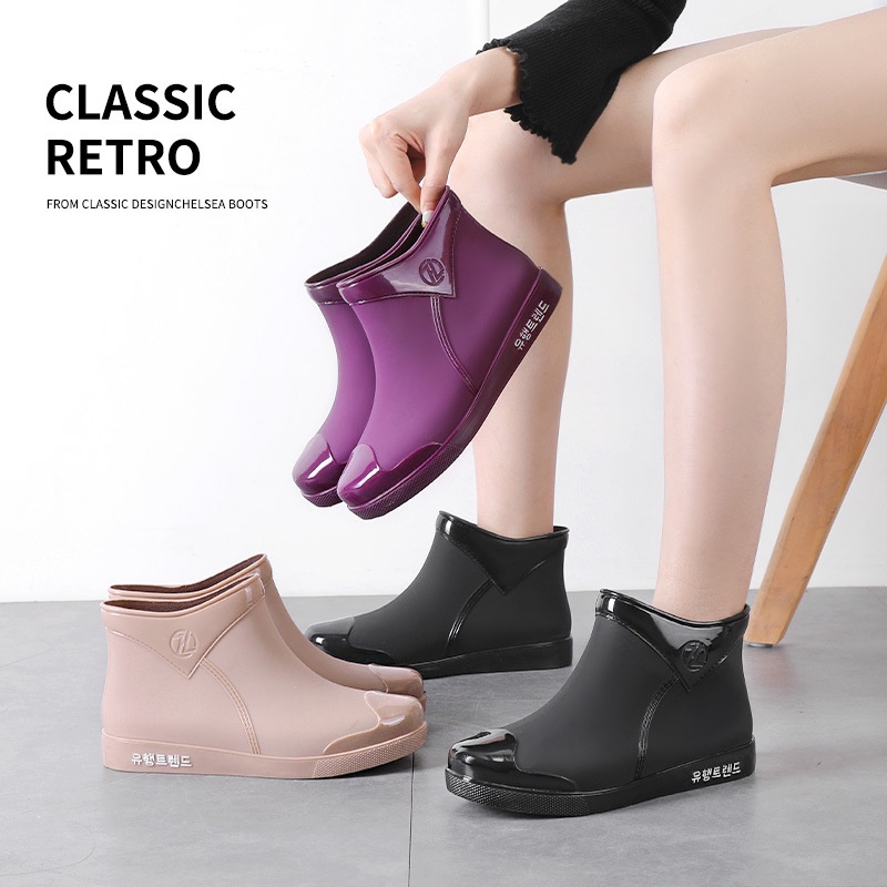 Rain Boots Bota Waterproof Fashion High Quality Rubber Rain Boots for Women Kids