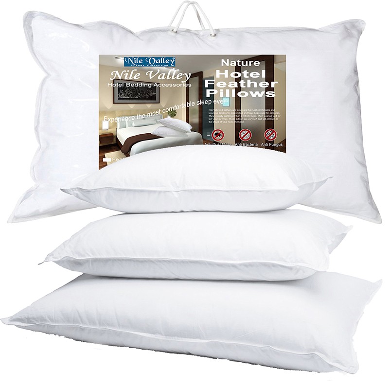 Hotel Goose Feather Pillow For Good Night Sleep 1300 Grams