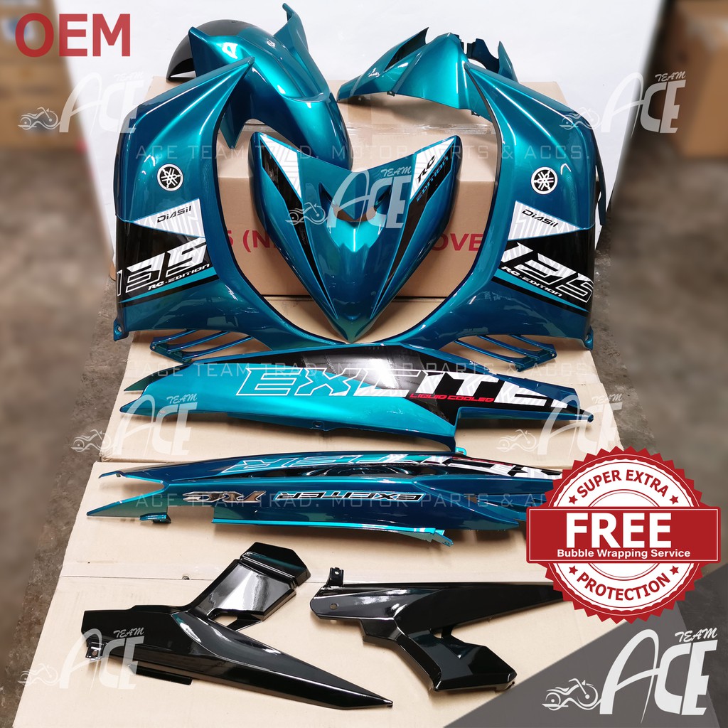 Coverset Lc135 V2 V3 New Exciter Rc 2020 Cyan Yamaha Lc V2 V3 Body Cover Set Exciter Rc Cm6 Cyan Lcv2 Lcv3 Edition Oem Shopee Singapore