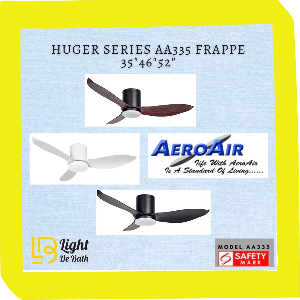 Exclusive Colour! AEROAIR Hugger Series AA335 35/46/52 DC Motor Ceiling