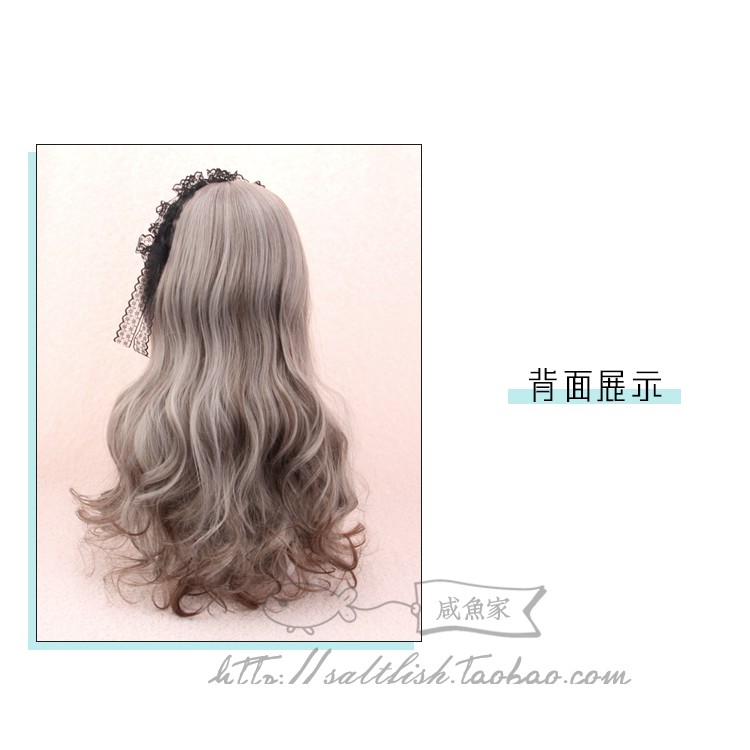 Image of Lol-150 wig daily lolita korea kpop cosplay Long wavy ash brown #6