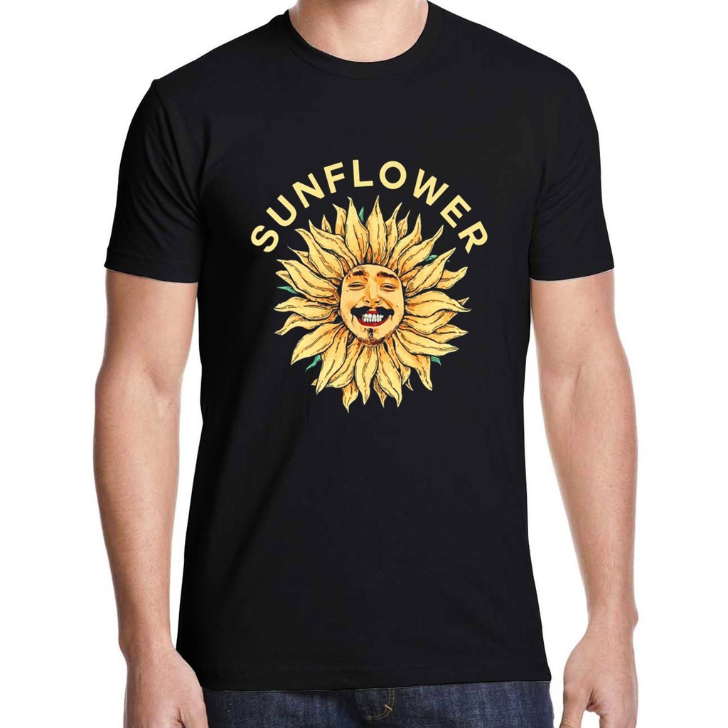 New Tops100 Cotton Summer Post Malone American Rapper Sunflower Song Men S Clothing T Shirt Plus Size Classic Sportwear Shopee Singapore