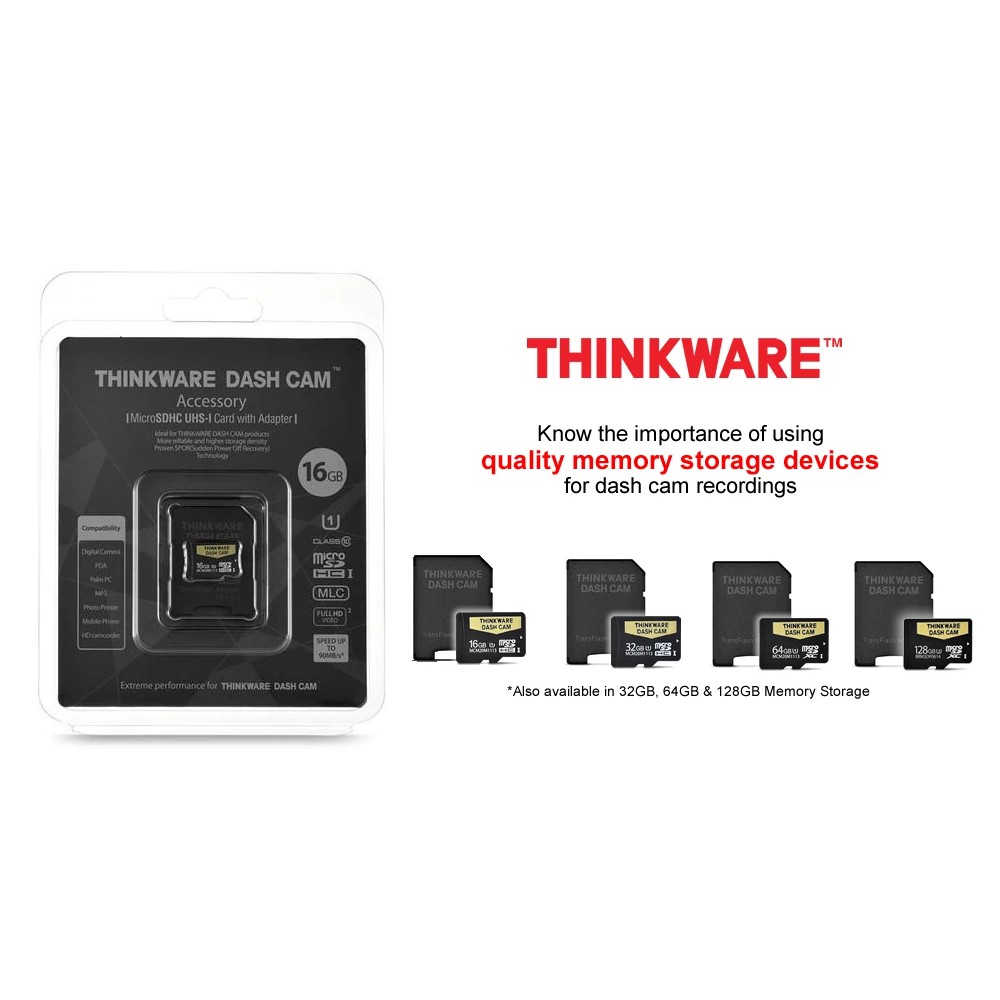 THINKWARE Micro SD Card UHS1 up to 90MB/S Compatible with