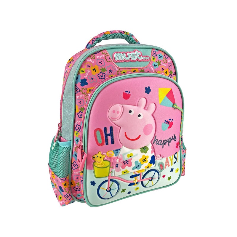 Ready stock in SG, Authentic, Peppa Pig Backpack, Happy Days 3D 31 x 27 x 10 cm Shopee Singapore