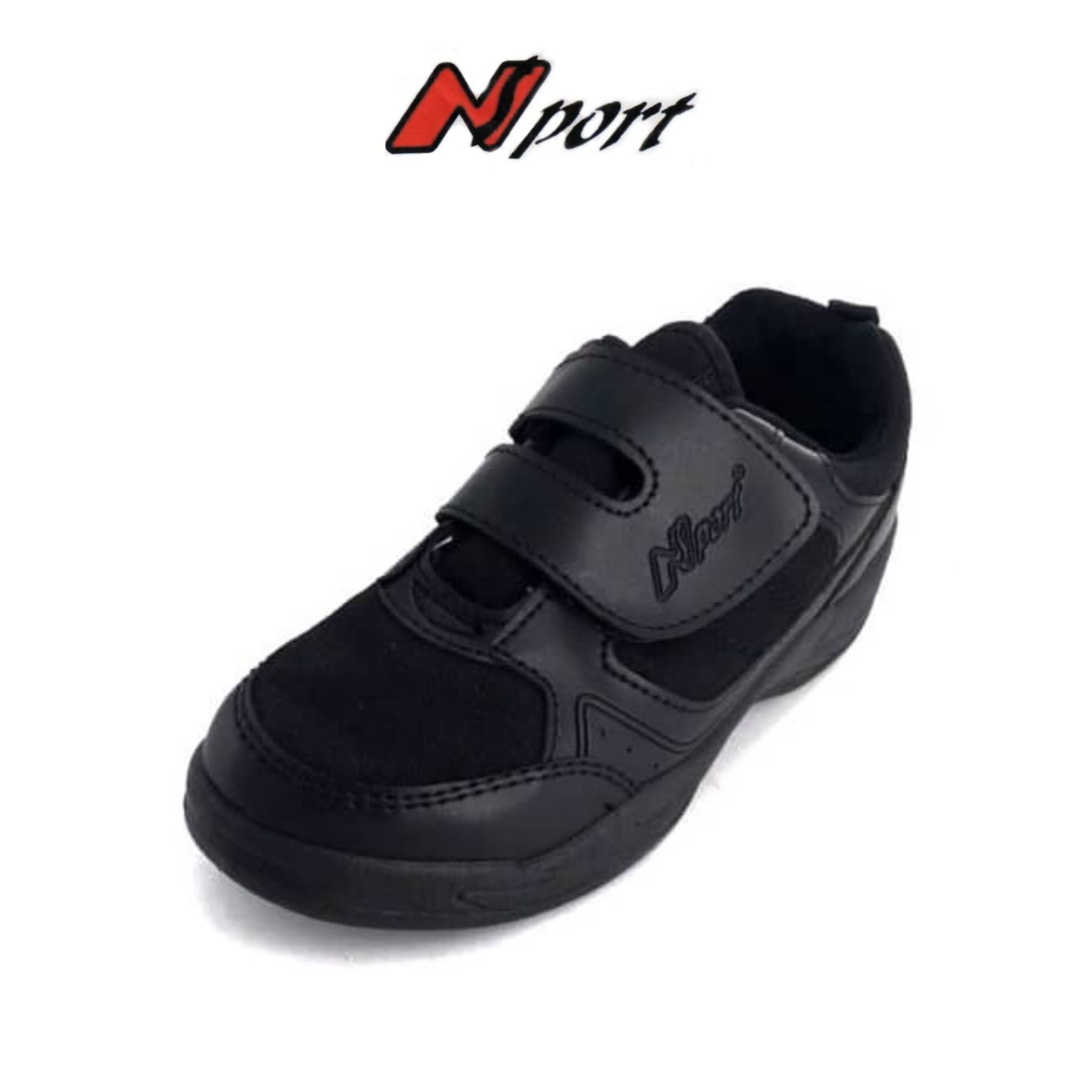 boys black velcro shoes