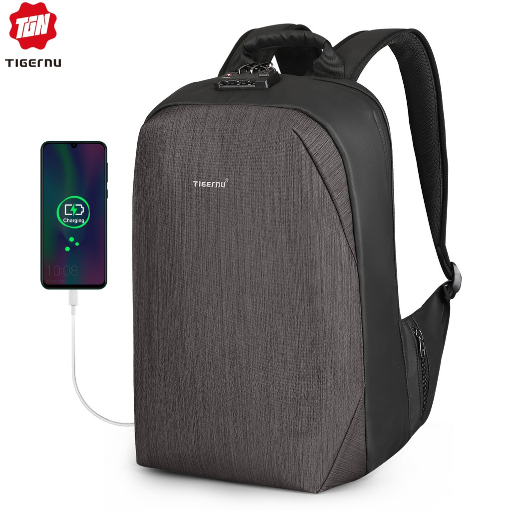 Tigernu TSA Lock Antitheft Laptop Backpack with USB Port (15.6'') 3669 Shopee Singapore