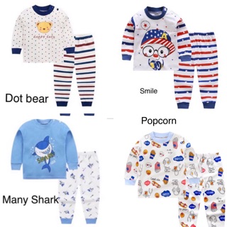 Stok Baby Kids Kanak Kanak  Pajamas long Sleeve Baju  Tidur  