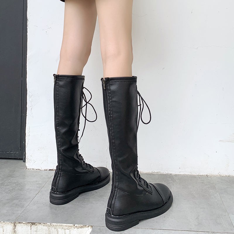 lace up high knee boots