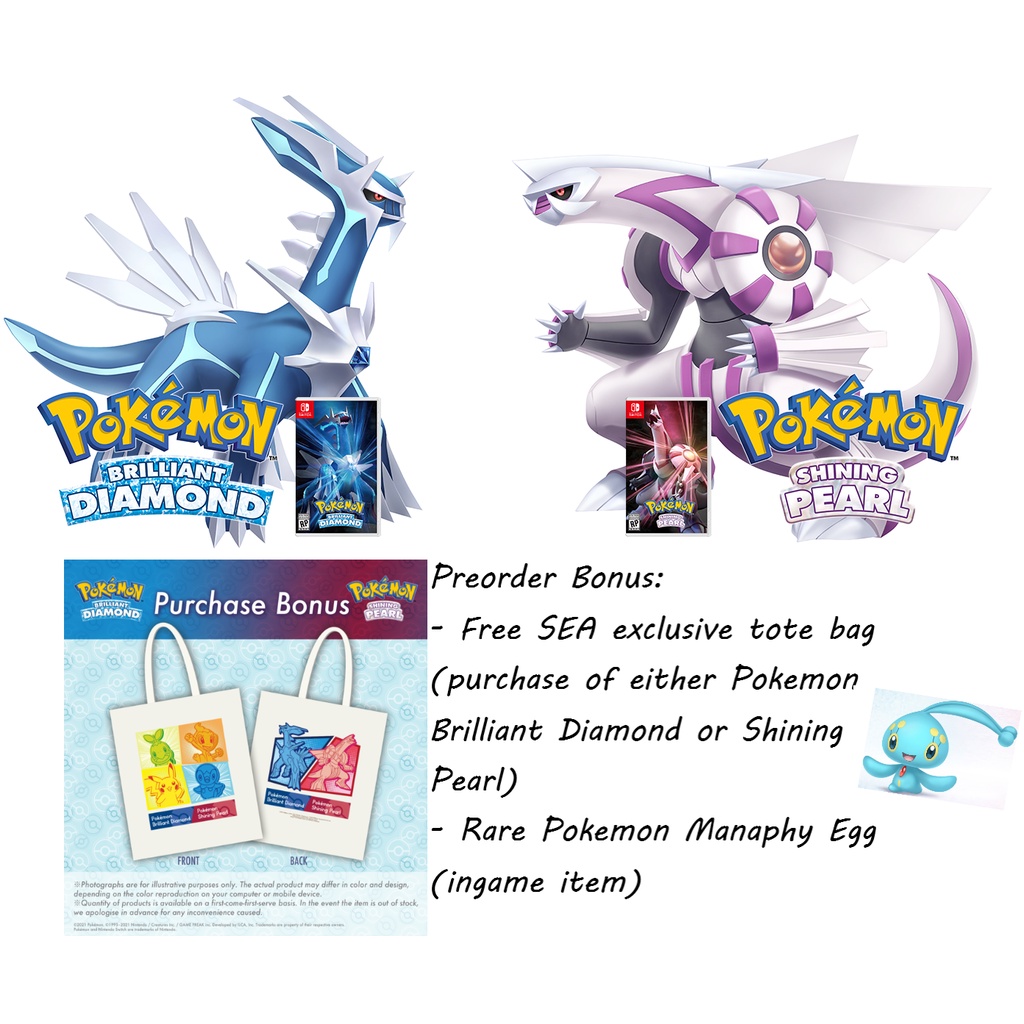 Pokemon Shining Pearl and Brilliant Diamond (Nintendo Switch) | Shopee  Singapore