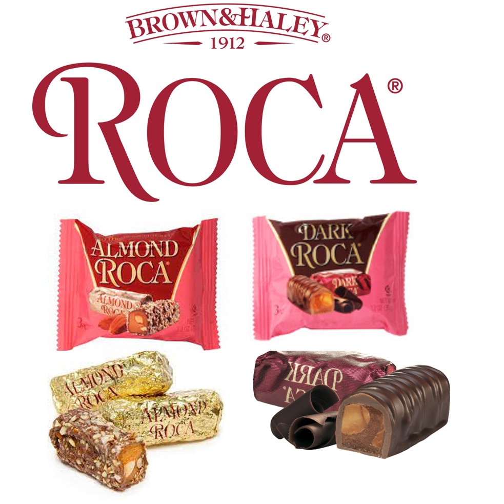 Brown & Haley Almond Roca & Dark Roca 3 Pcs Packet 35 Gr Toffee Coated Chocolate Shopee Singapore