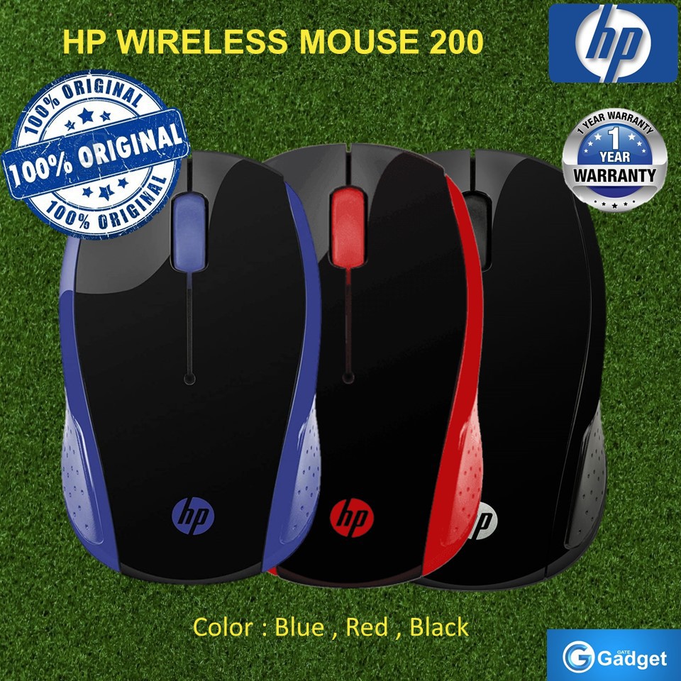 Hp Wireless Mouse 200 Affordable Black Red Blue Shopee Singapore