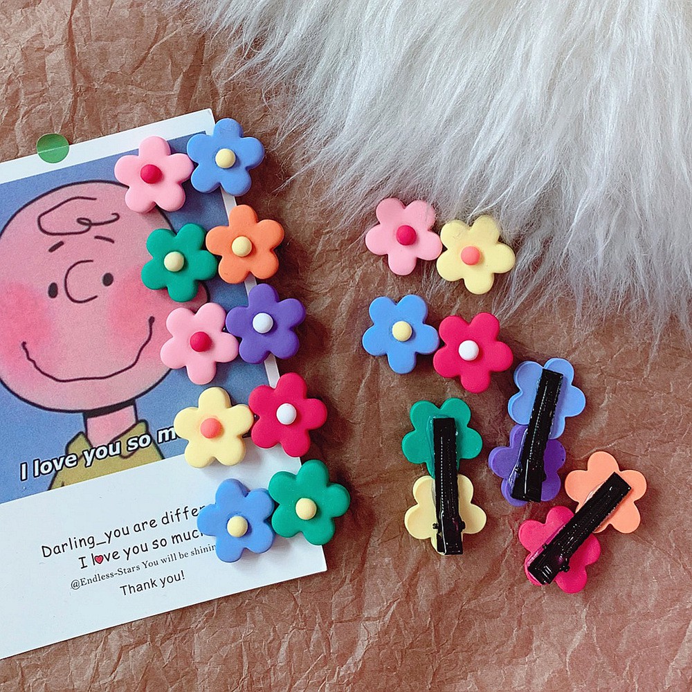 SG Stock Kids Flower Hair Clips For Girls/ Children/Kids Cute BB Hairpin