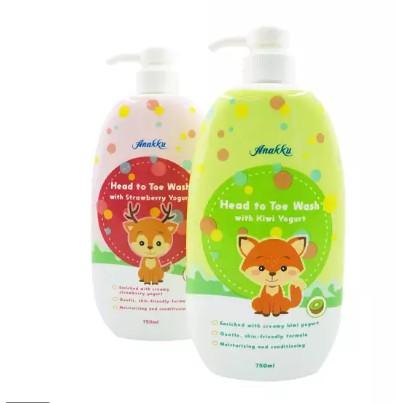 Shop Malaysia Anakku Head To Toe Baby Wash Kiwi Yogurt 750ml Shopee Singapore