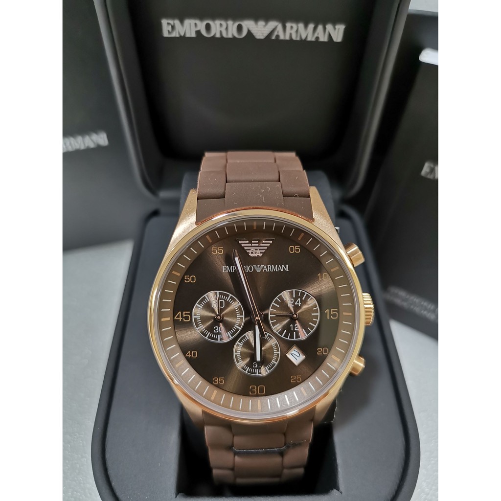 armani rose gold mens watch