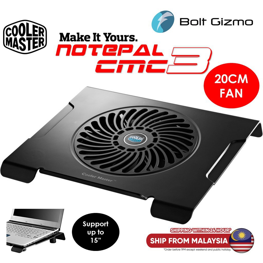 Hot Style Cooler Master Notepal Cmc3 Cooler Pad R9 Nbc Cmc3 Gp Up To 15 Notebook Cooling Fan 200mm Silent Laptop He Shopee Singapore