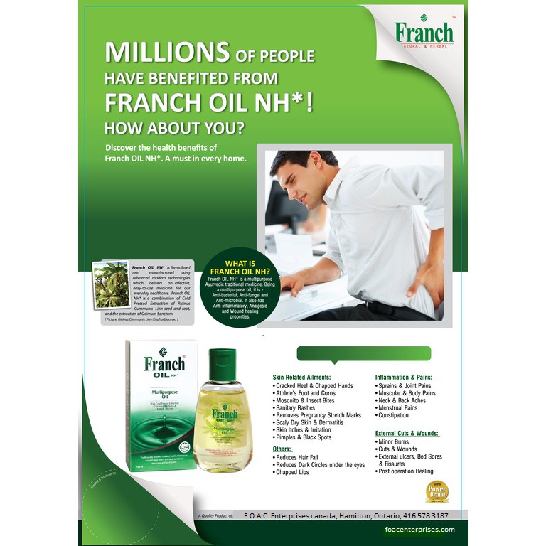 Shop Malaysia Franch Oil Nh 55ml 120ml Shopee Singapore