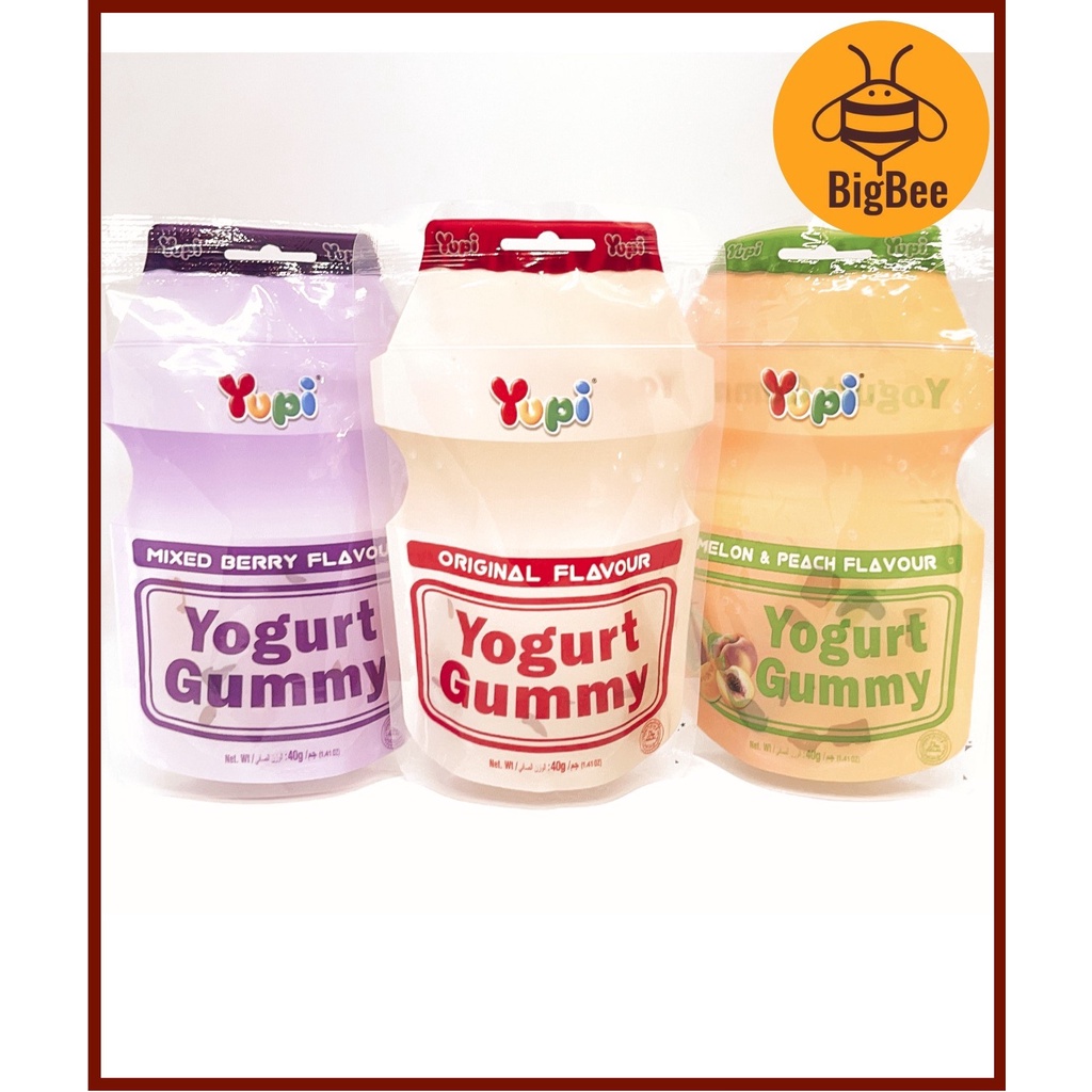Yupi Yogurt Gummy 40g x 3pkts Original / Mixed Berry / Melon & Peach