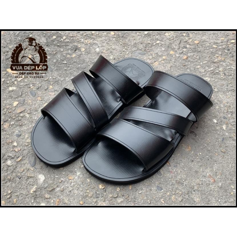 Dép đế cao 3 quai chéo, làm thủ công của VUA DÉP LỐP Phạm Quang Xuân, ảnh thật, bảo hàng và sẵn hàng