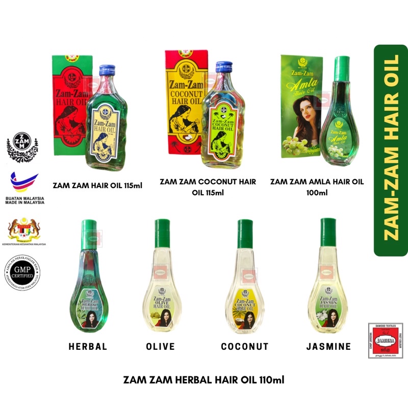 Malaysia] zamzam hair oil & coconut hair oil minyak rambut