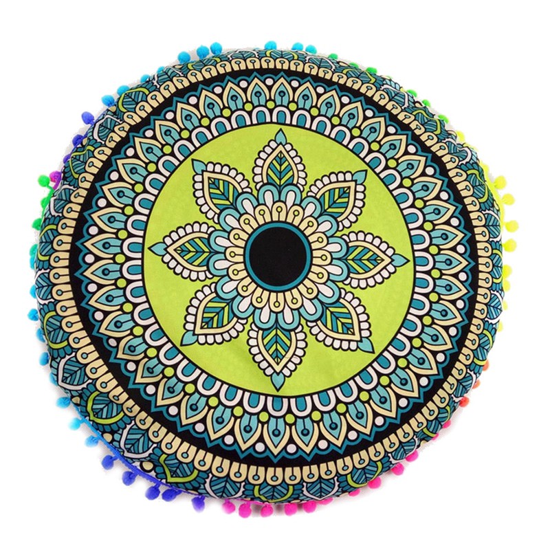 Indian Mandala Floor Pillows Round Bohemian Cushion Cushions