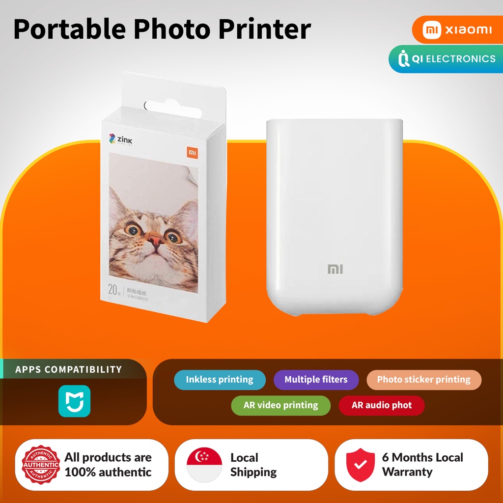 Xiaomi Mi Portable Photo Printer Shopee Singapore